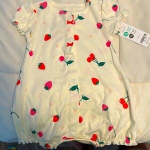 Carters 3 month old romper with fruit